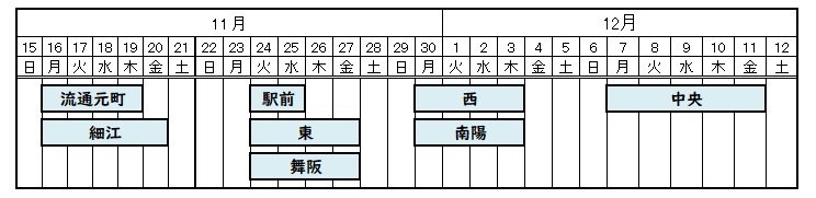 蔵書点検スケジュール（後半）